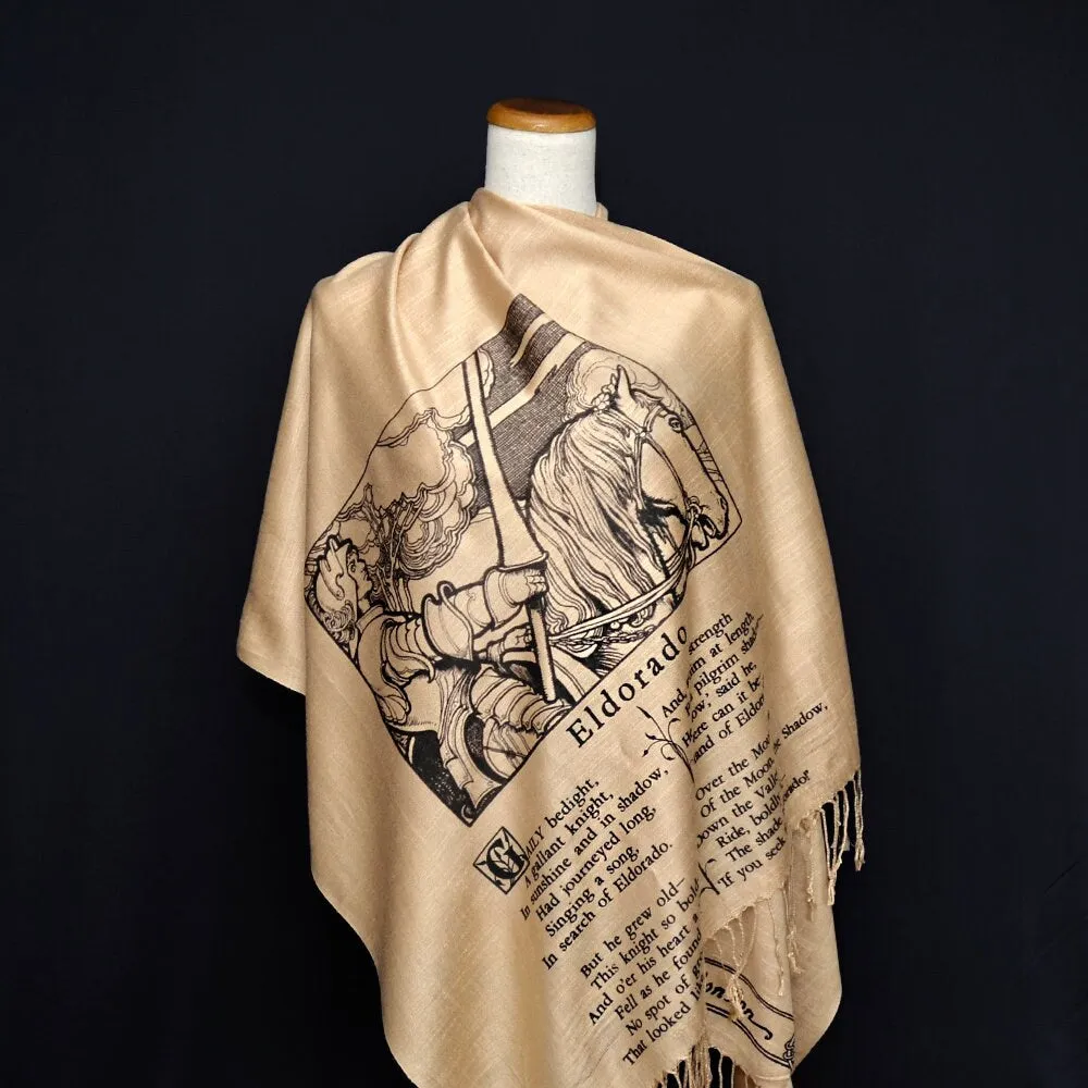 Eldorado poem by Edgar Allan Poe  Scarf Shawl Wrap