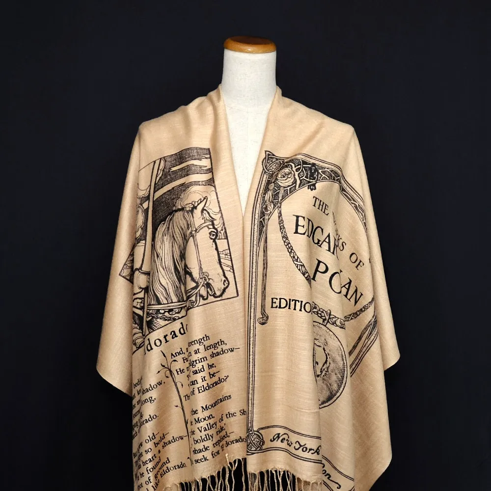 Eldorado poem by Edgar Allan Poe  Scarf Shawl Wrap