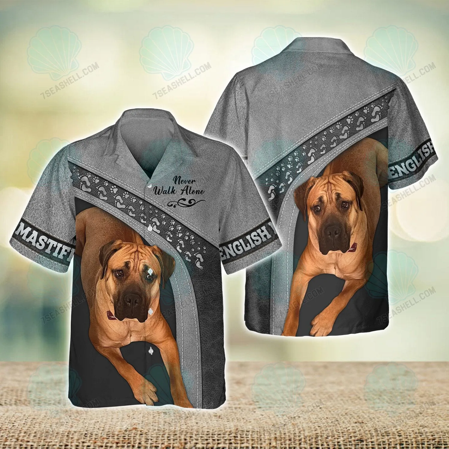 English mastiff Never Walk Alone 3D Full Print Shirts, Christmas Dog Memorial Gifts for loss of Dog