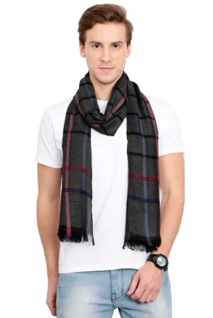 FabSeasons Casual Black Checkered Men's Cotton Scarf