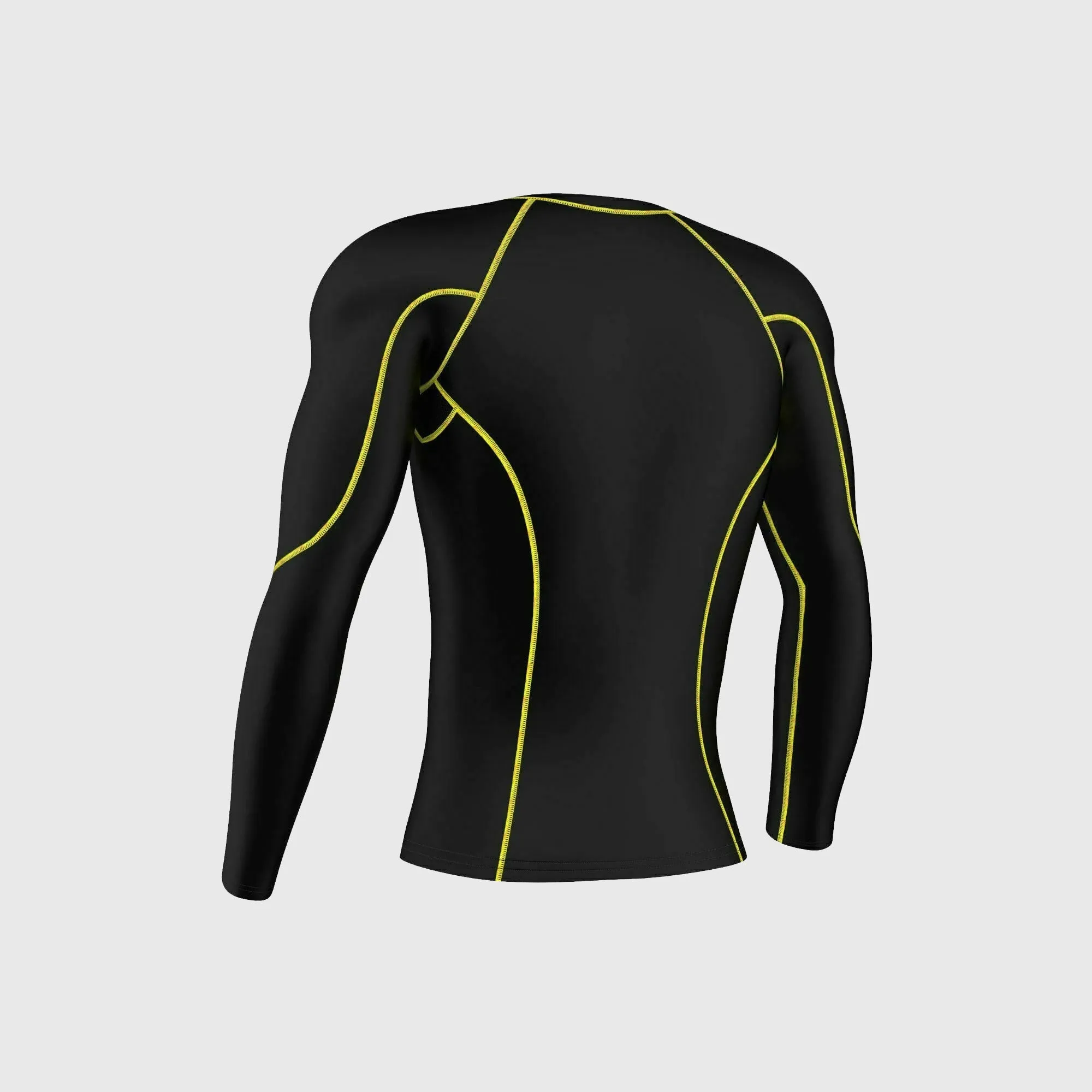 Fdx Blitz Men's & Boy's Yellow Base Layer Winter Cycling Top