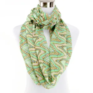 Flashly Green Infinity Scarf