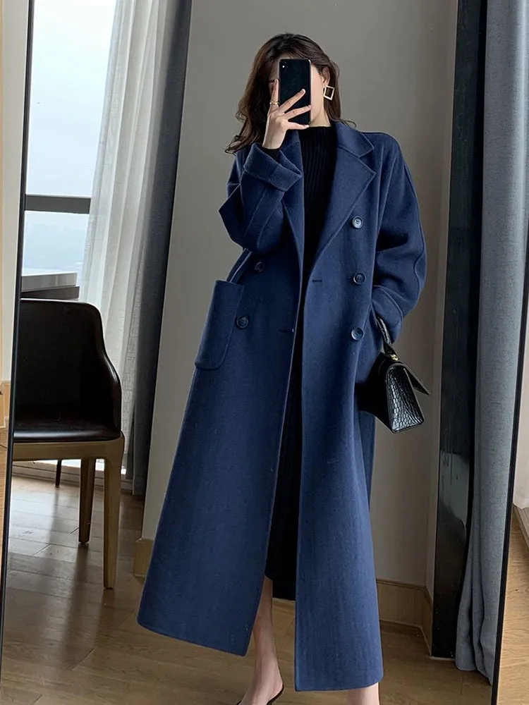 Flytonn-Fall Outfits Women Outwear Streetwear -hoco dresses homecoming dresses  women dress to impress -women's outerwear women's coat Woolen Casual Women Faux Wool Fashion Long Coat