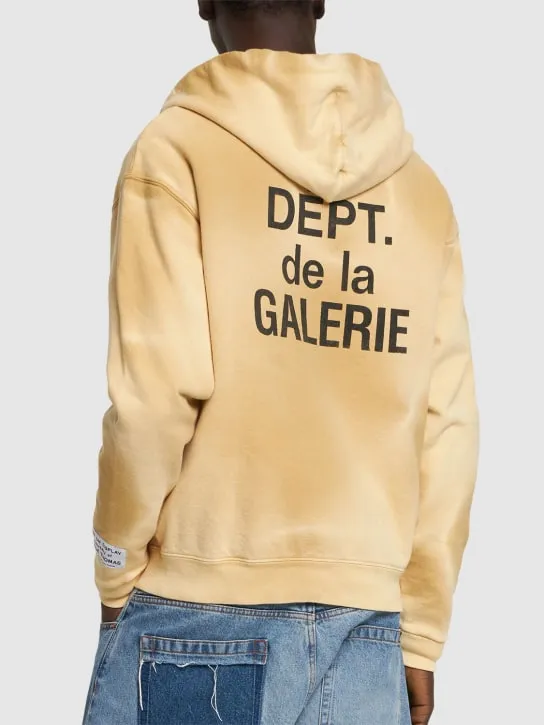 Gallery Dept.   Washed logo zip hoodie 