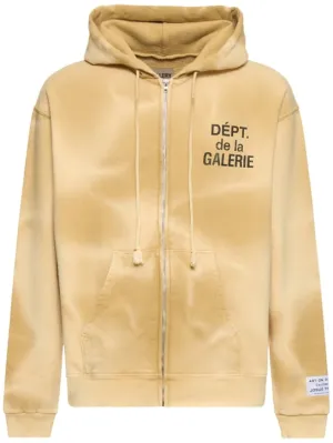 Gallery Dept.   Washed logo zip hoodie 