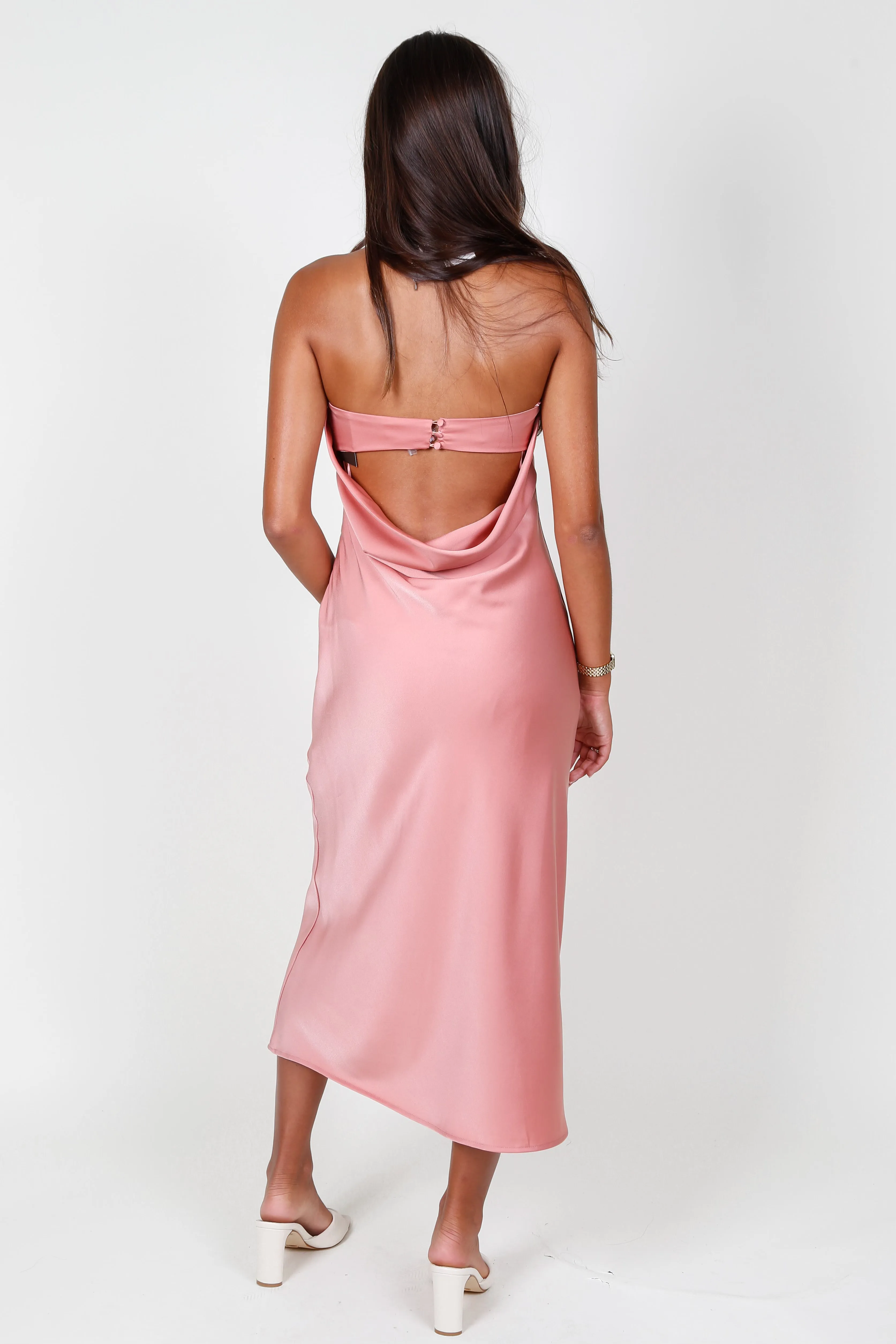 Hailey Midi Dress - Dusty Peach