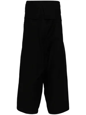 High-Waist Pants Wide Twill