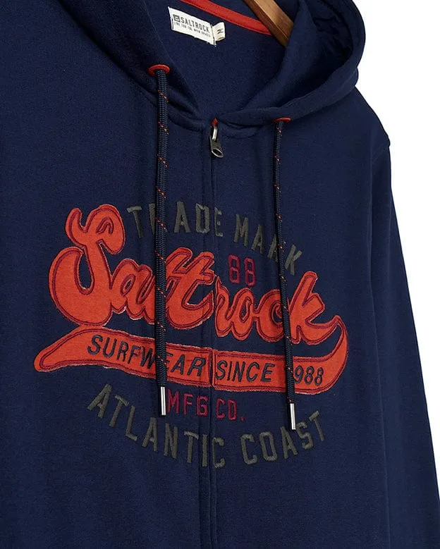 Home Run - Mens Zip Hoodie - Dark Blue