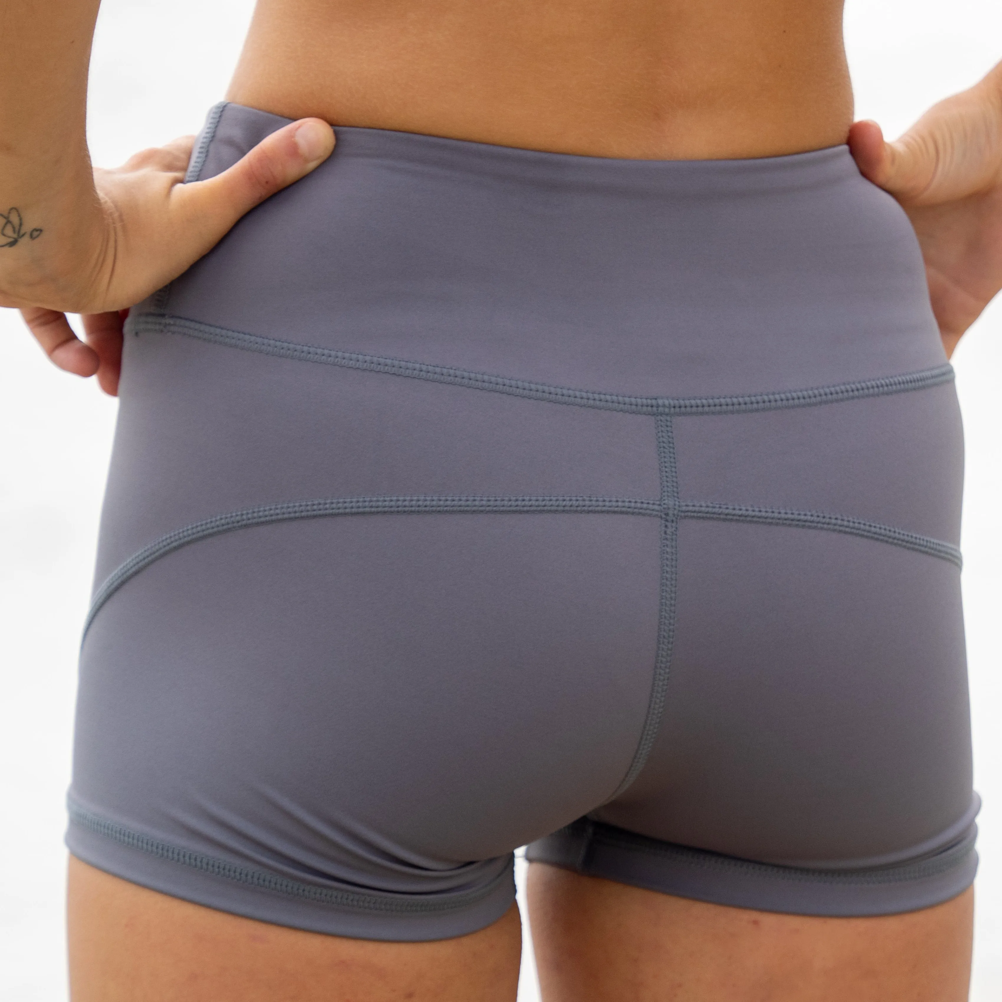 IMPI High Waist Running Short - Steel Grey