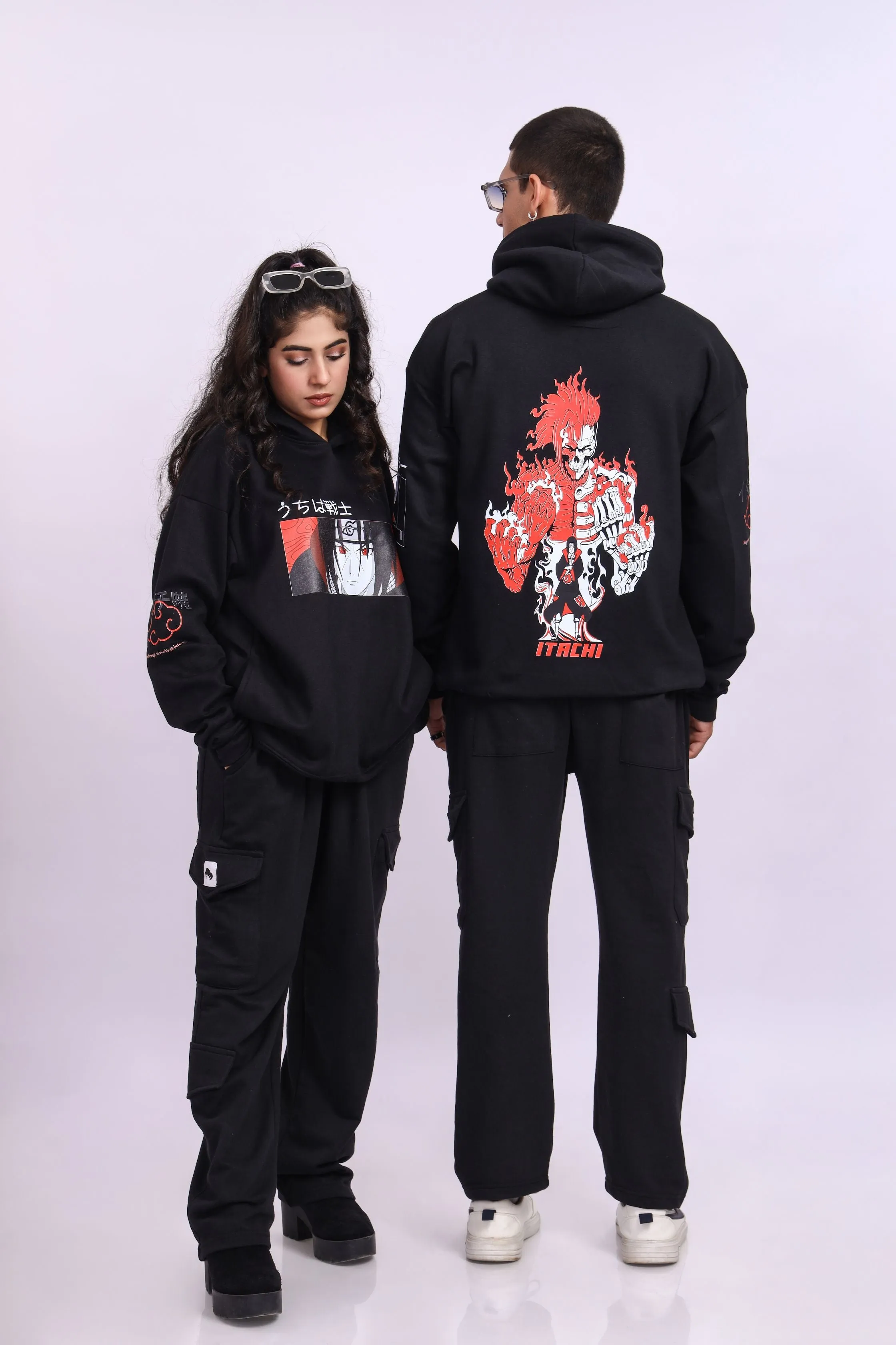 ITACHI Black Oversized Hoodie