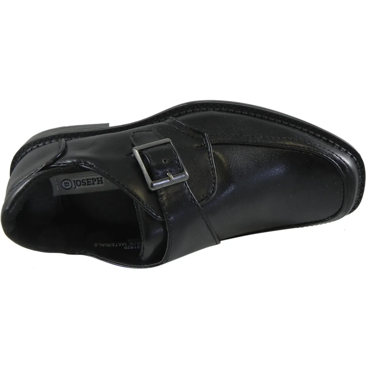 Jospeh Allen Boy's Black Dress Shoe with Buckle