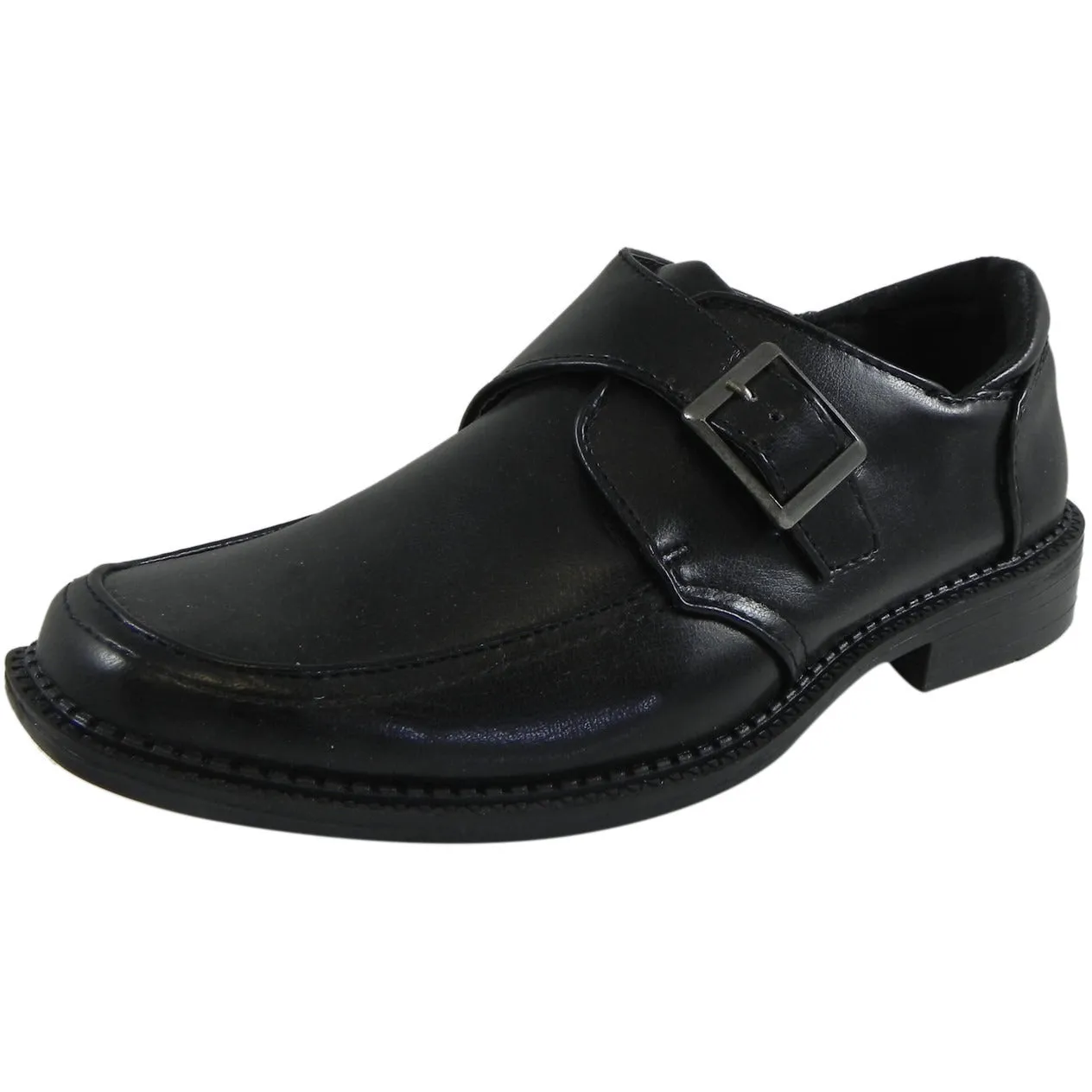 Jospeh Allen Boy's Black Dress Shoe with Buckle