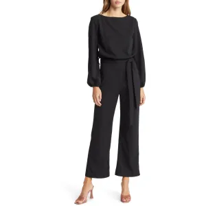 Joy Long Sleeve Tie Waist Jumpsuit