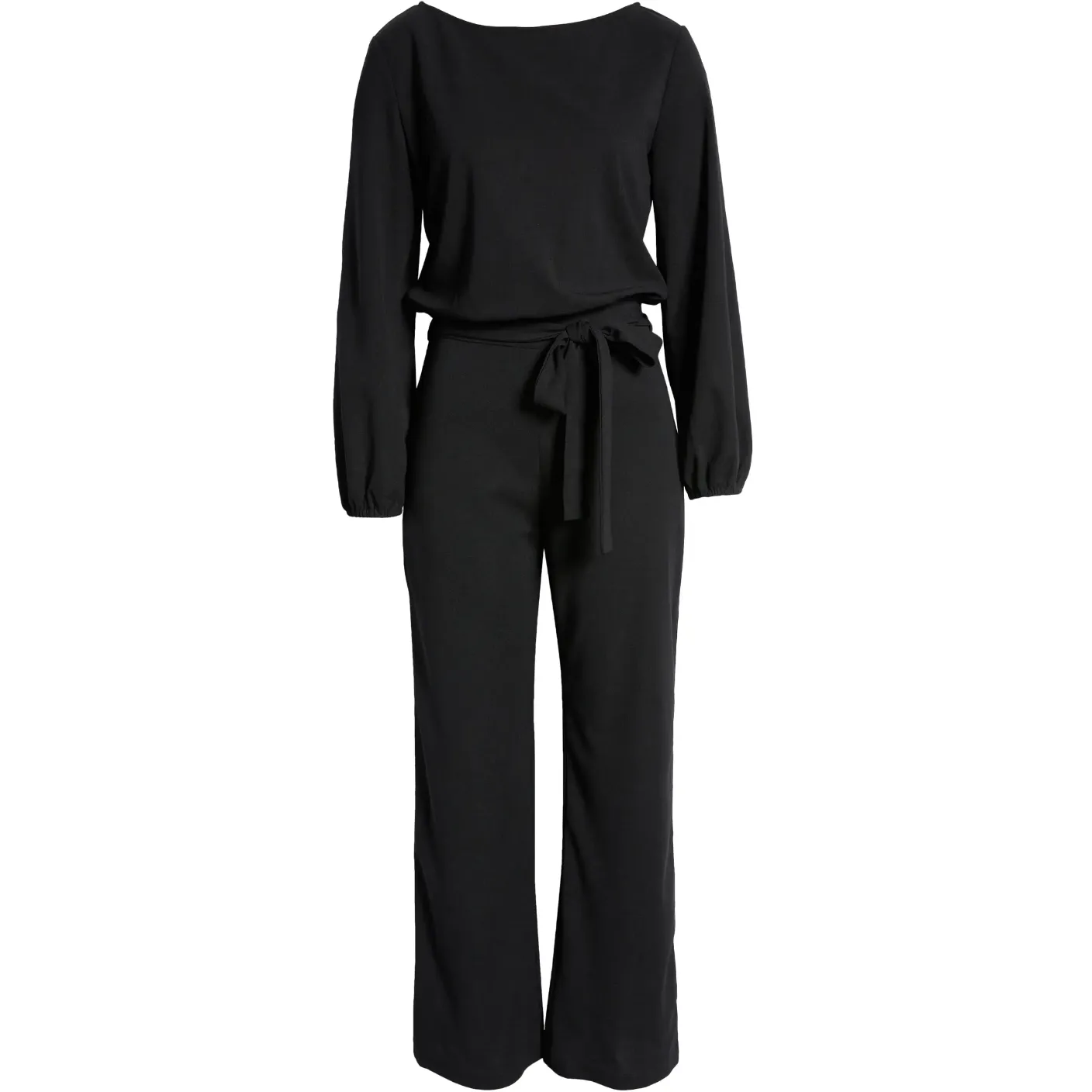 Joy Long Sleeve Tie Waist Jumpsuit