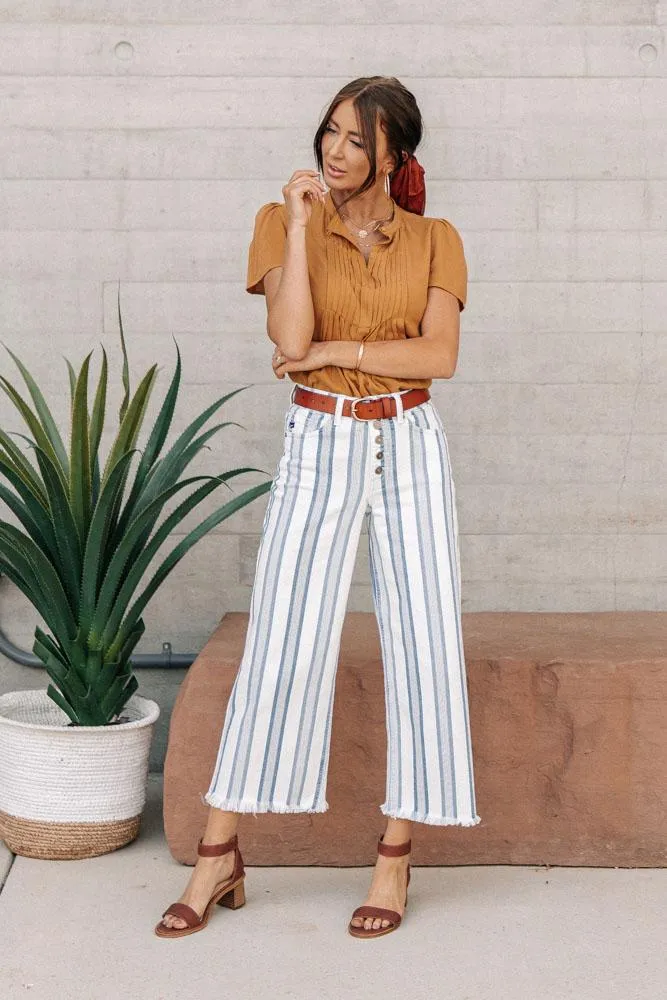 KanCan Striped Wide Leg Pants