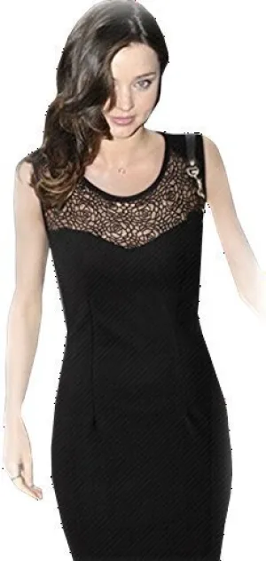 Ketty More  Women's Round Neck Lace Back Zipper Dress-KMWD145