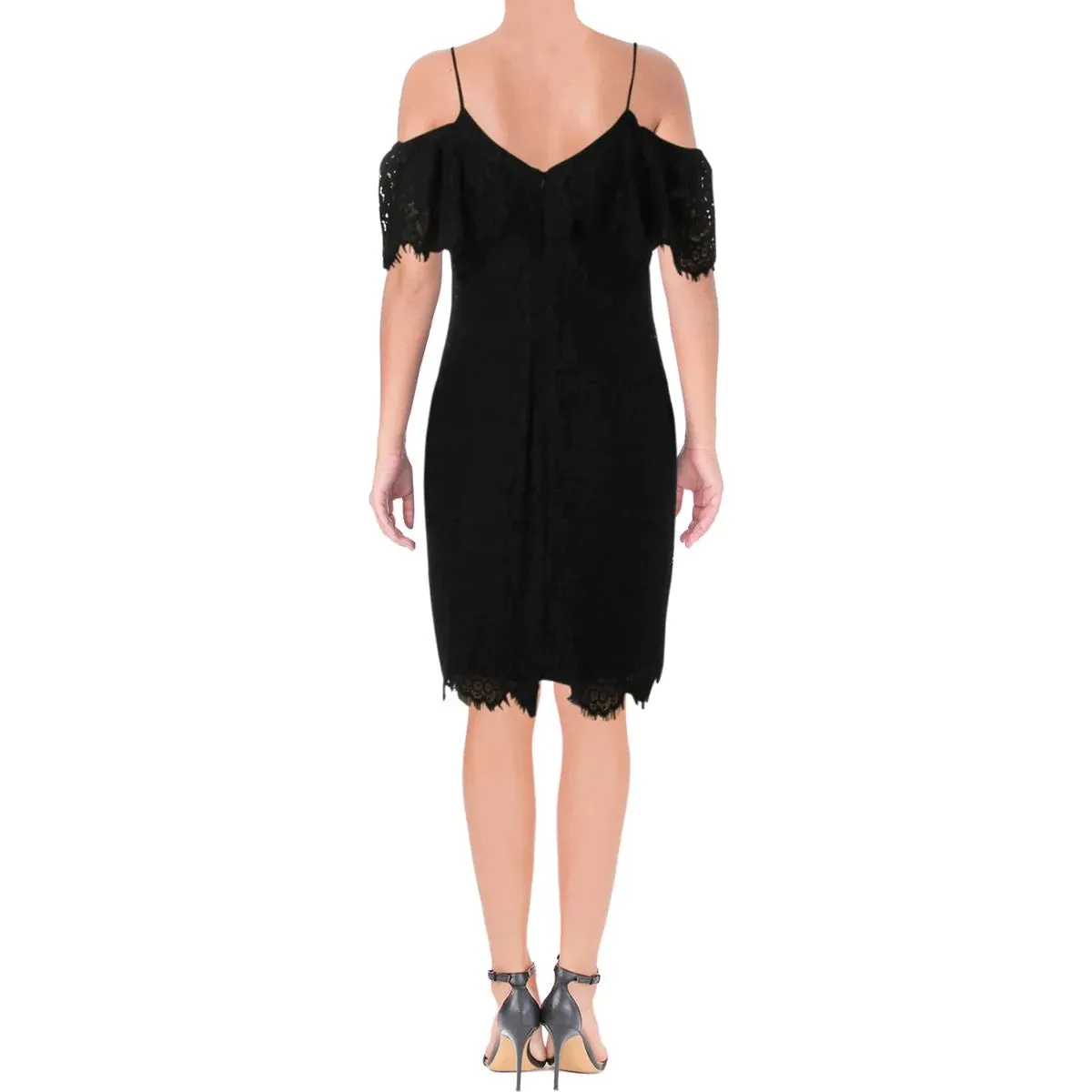 LAUREN RALPH Lauren Women's Black Lace Cocktail Dress