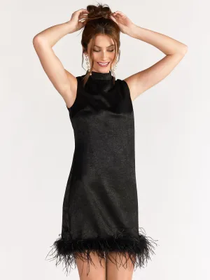 Lena Feather Trim Swing Dress - Brands We Love