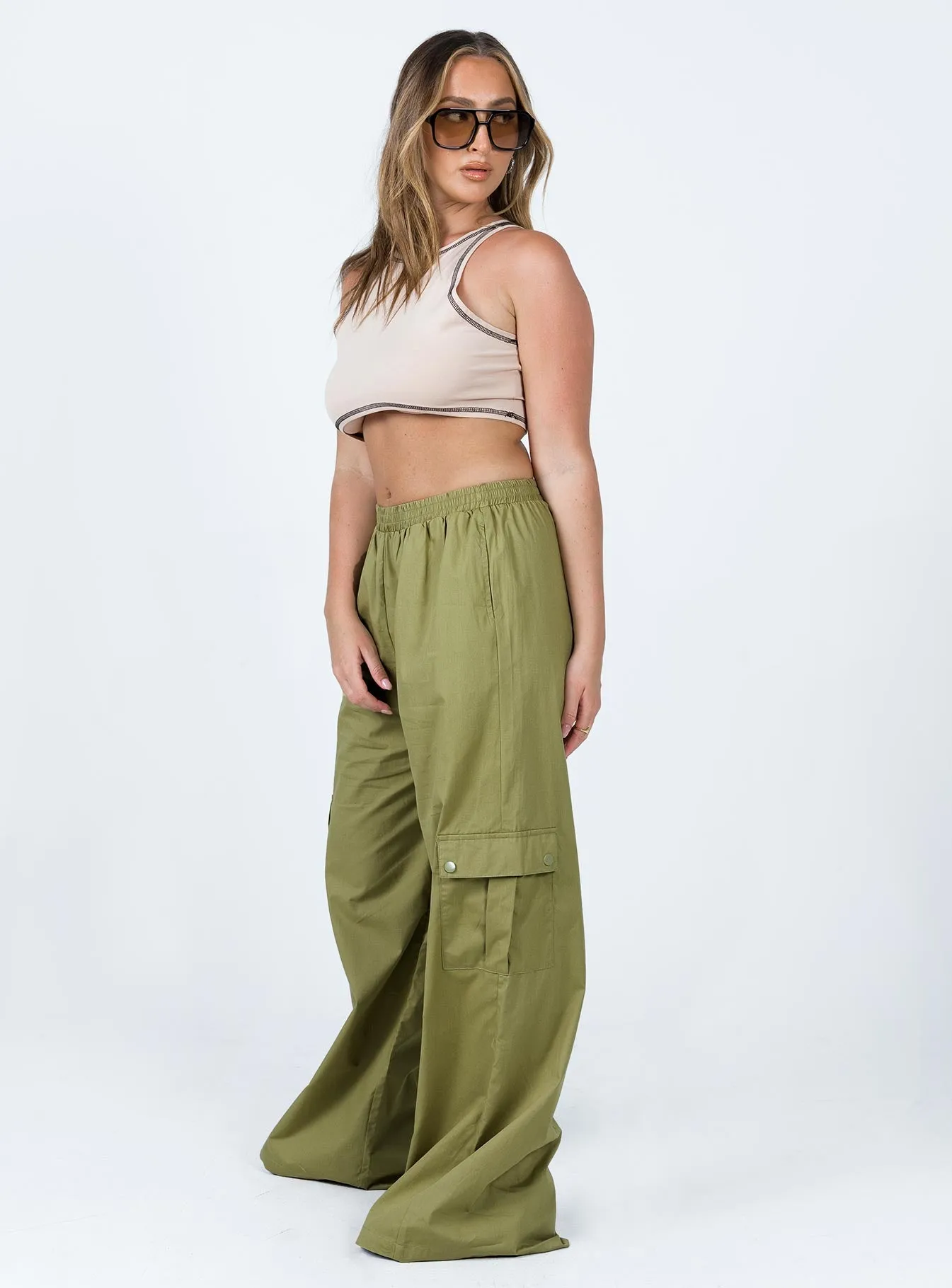 Lista Elastic Pocket Pants Green