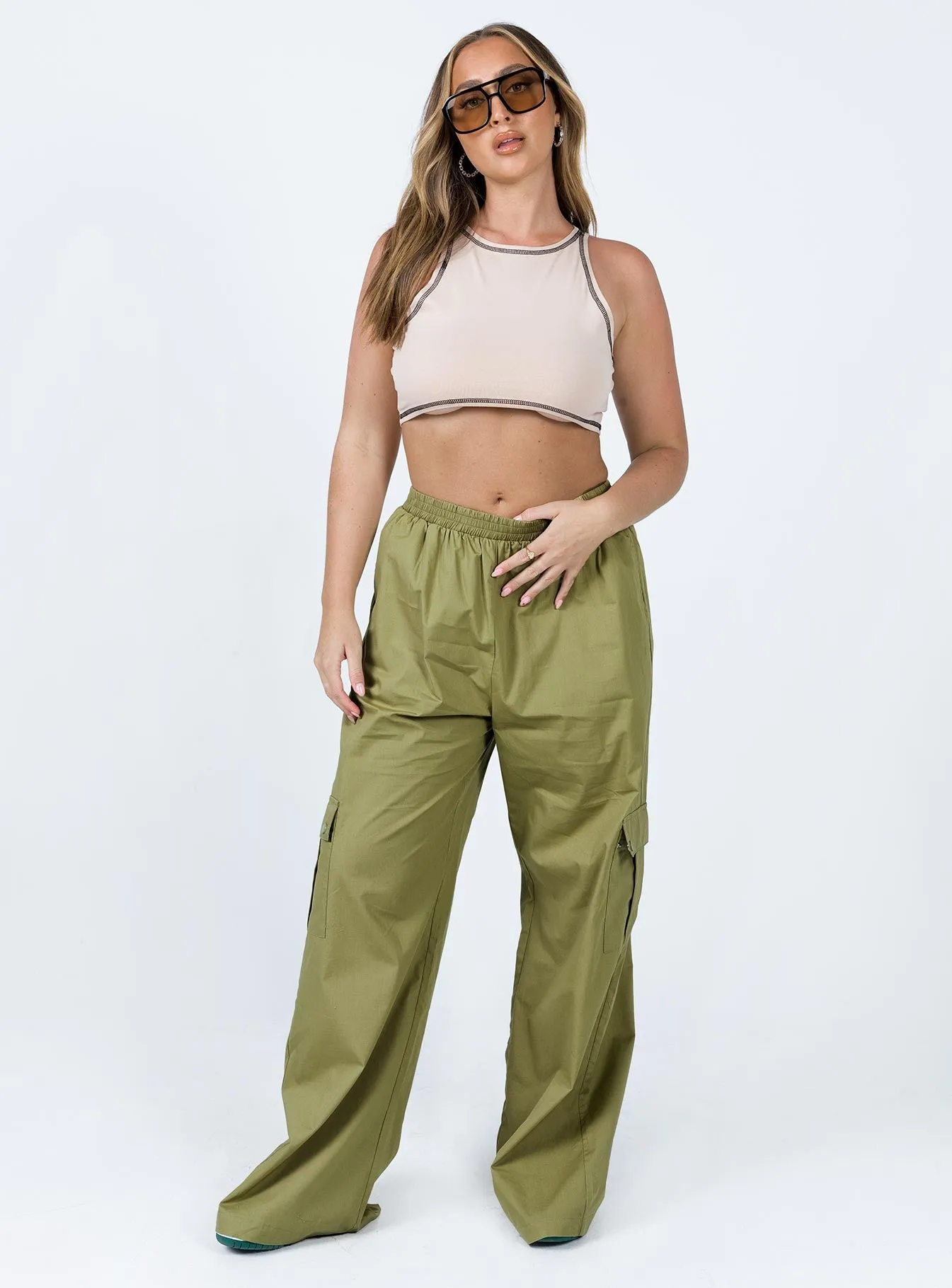 Lista Elastic Pocket Pants Green