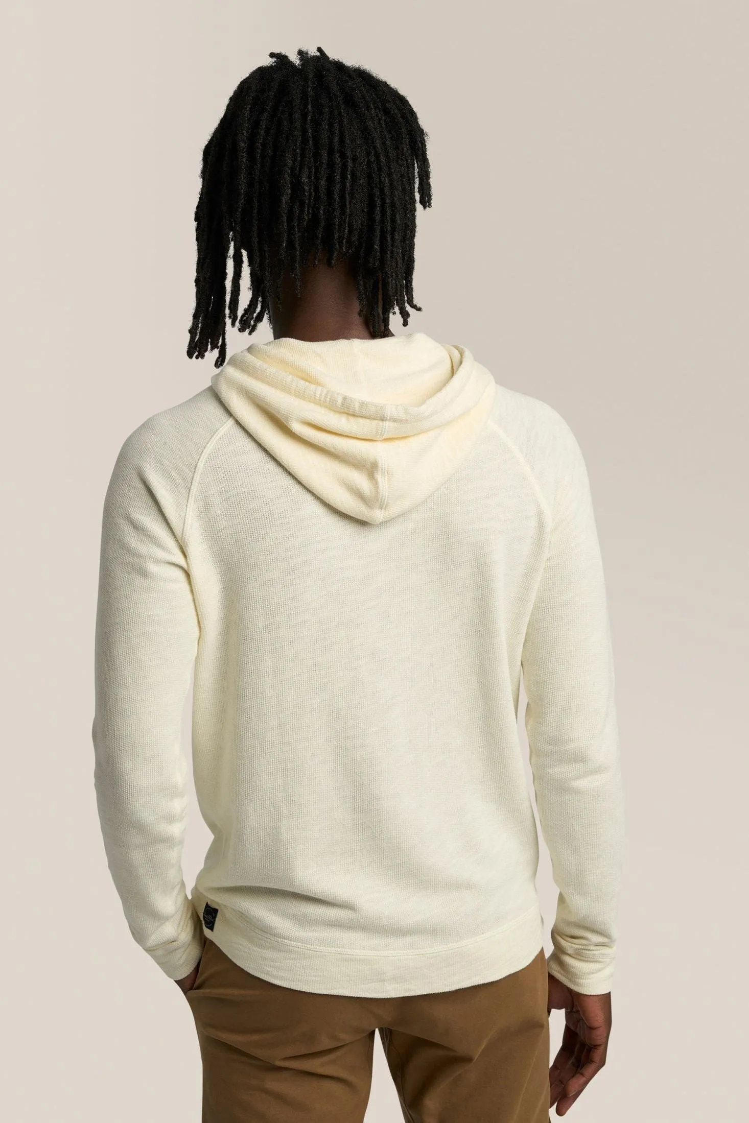 Long Sleeve Hoodie | Natural Marled French Terry