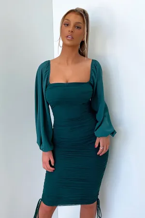 Lorde Midi Dress - Emerald