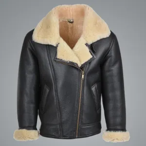 Mens B3 Flying Cockpit Aviator Shearling Jacket