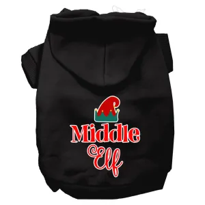 Middle Elf Screen Print Dog Hoodie Black M