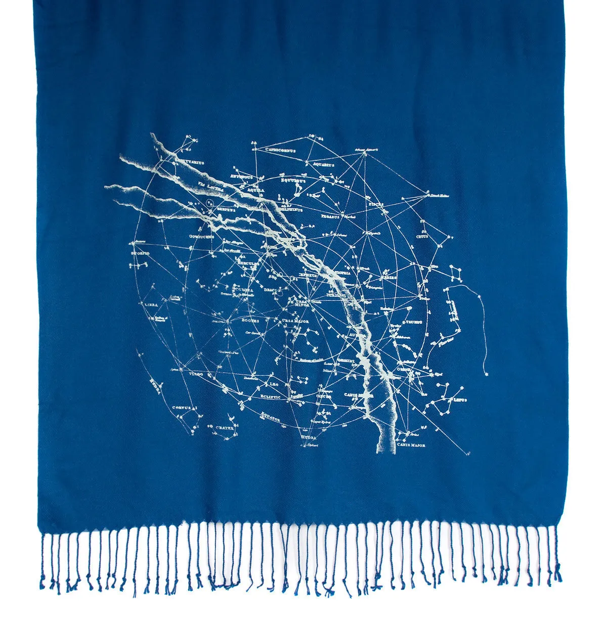 Milky Way Galaxy, star chart pashmina scarf.