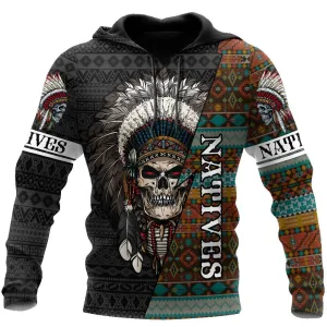 Native Blood Loving Skulls Hoodie For Men And Women