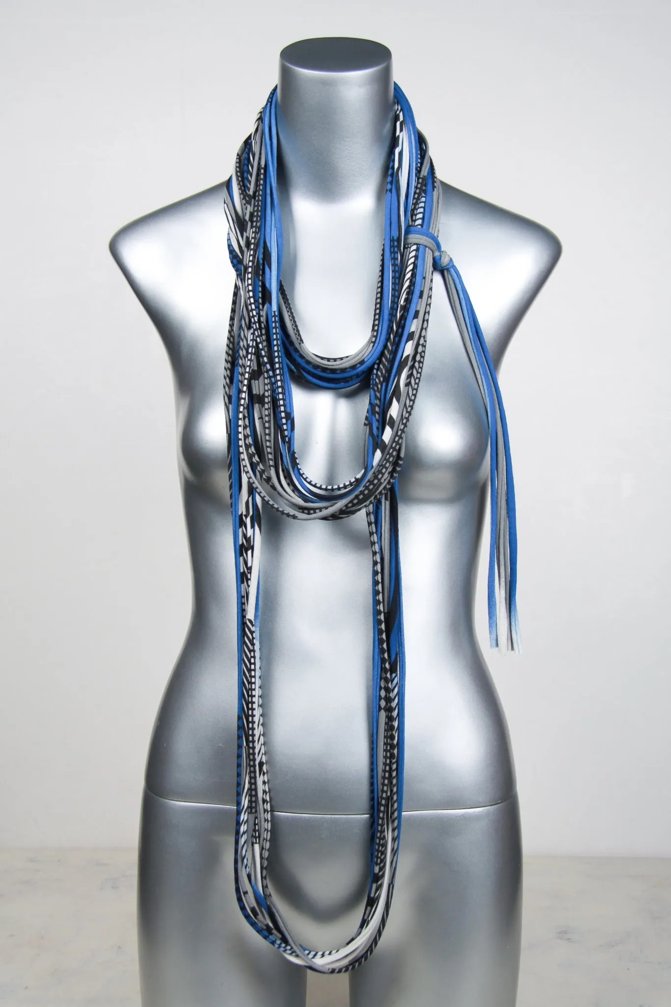 Necklush Infinity Scarf / Blue & Grey / Unisex