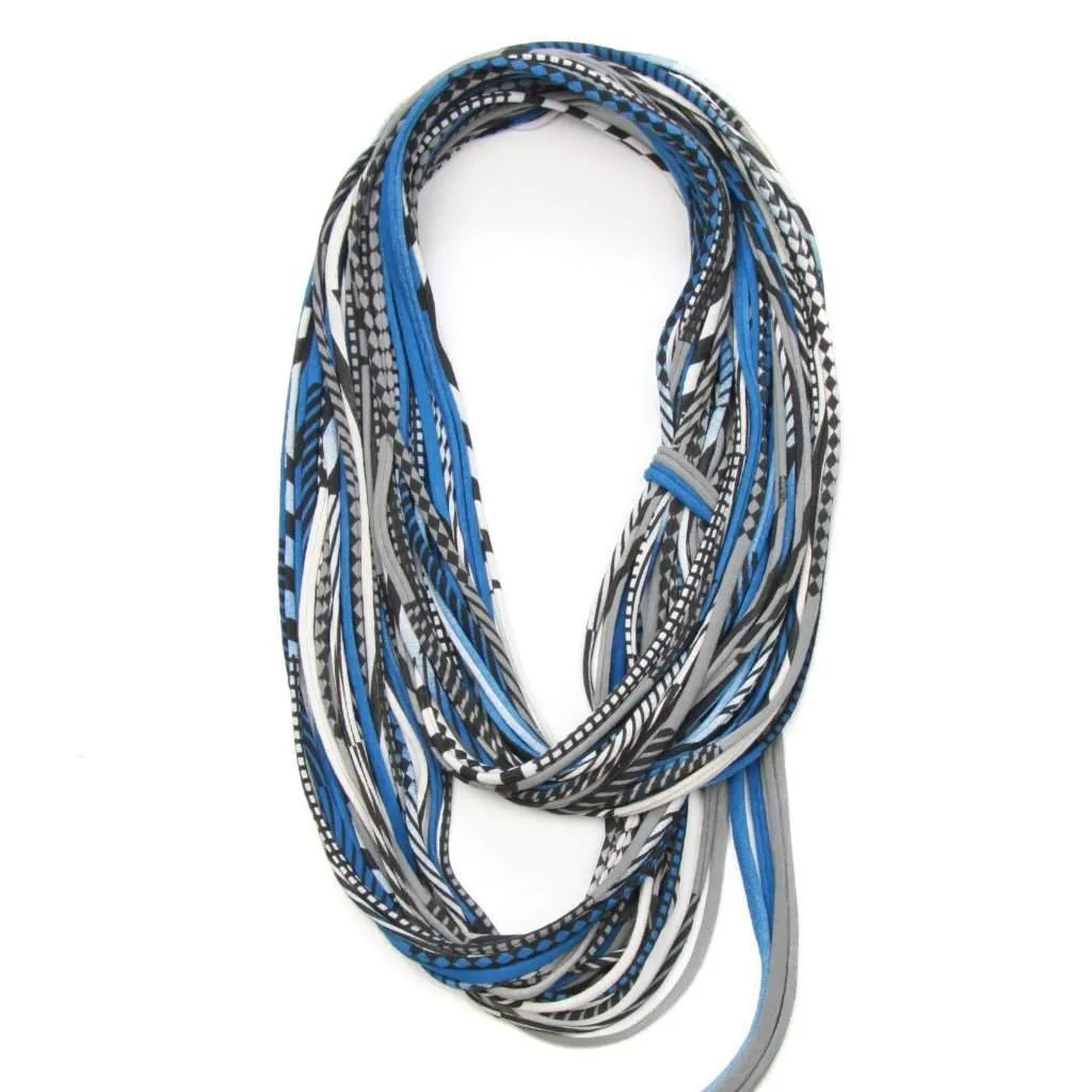 Necklush Infinity Scarf / Blue & Grey / Unisex