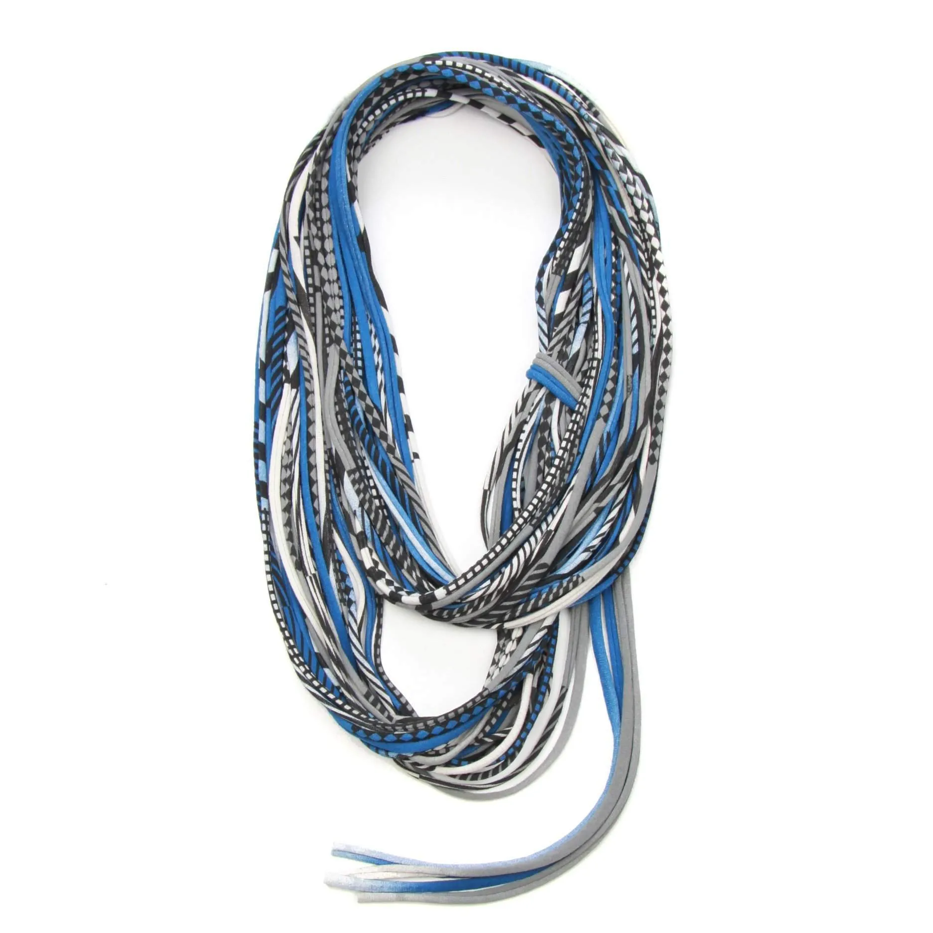 Necklush Infinity Scarf / Blue & Grey / Unisex