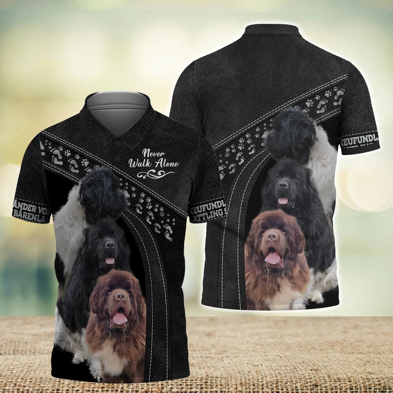 Neufundländer von Plattling s Bärenland Black Love Never Walk Alone 3D Full Print Shirts, Shirt For Dog Lovers, Dog Memorial Gifts for loss of Dog