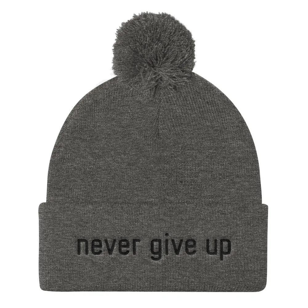 Never Give Up Knit Cap Beanie