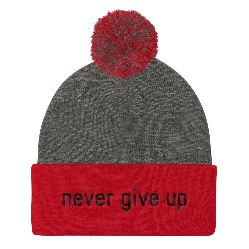 Never Give Up Knit Cap Beanie