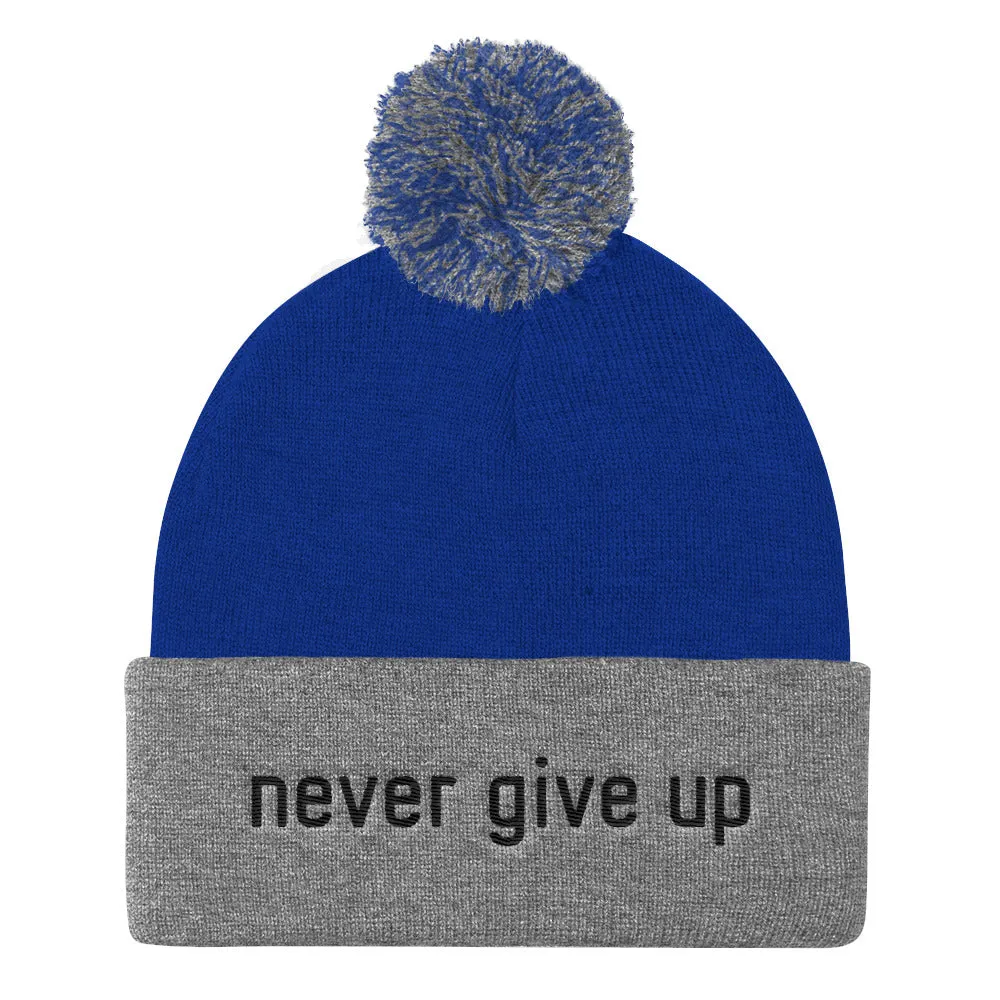 Never Give Up Knit Cap Beanie