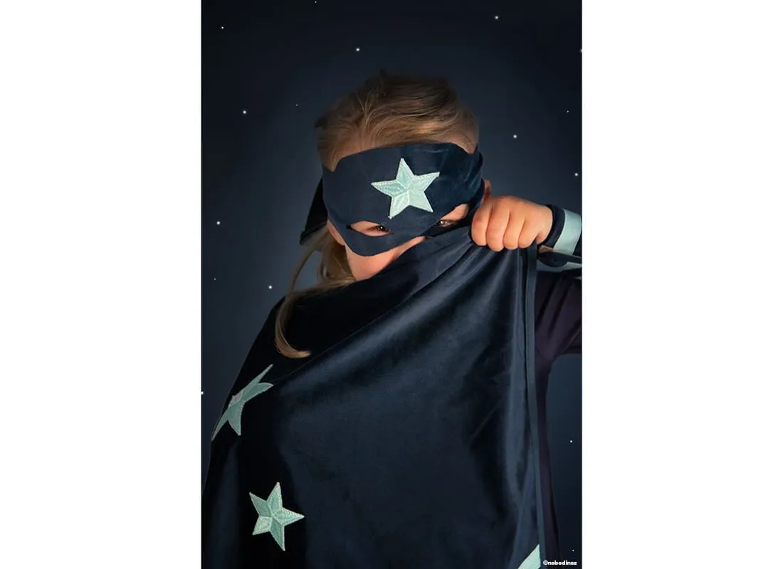 Nobodinoz Superhero costume Eco-Velvet night blue