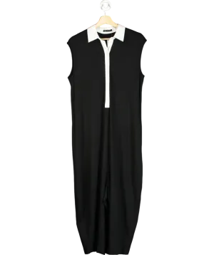 NU London Black Contrast Collar Jumpsuit UK 10