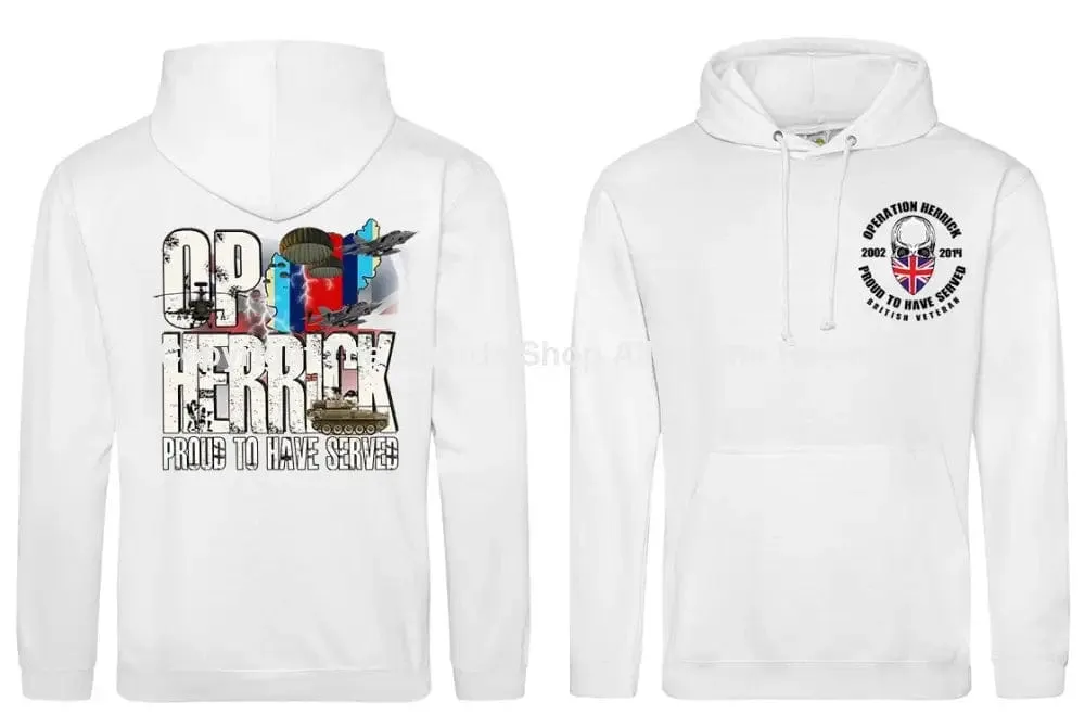 OP HERRICK Afghanistan War Veteran Double Side Printed Hoodie