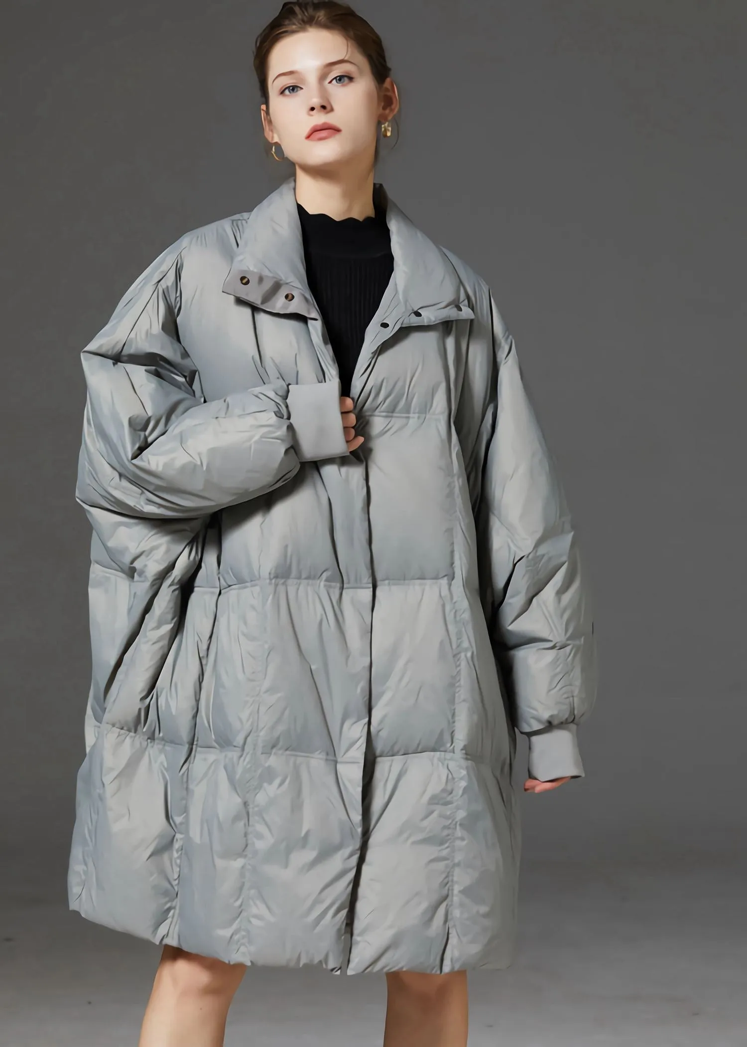 Oversize Stand Collar Down Puffer Coat