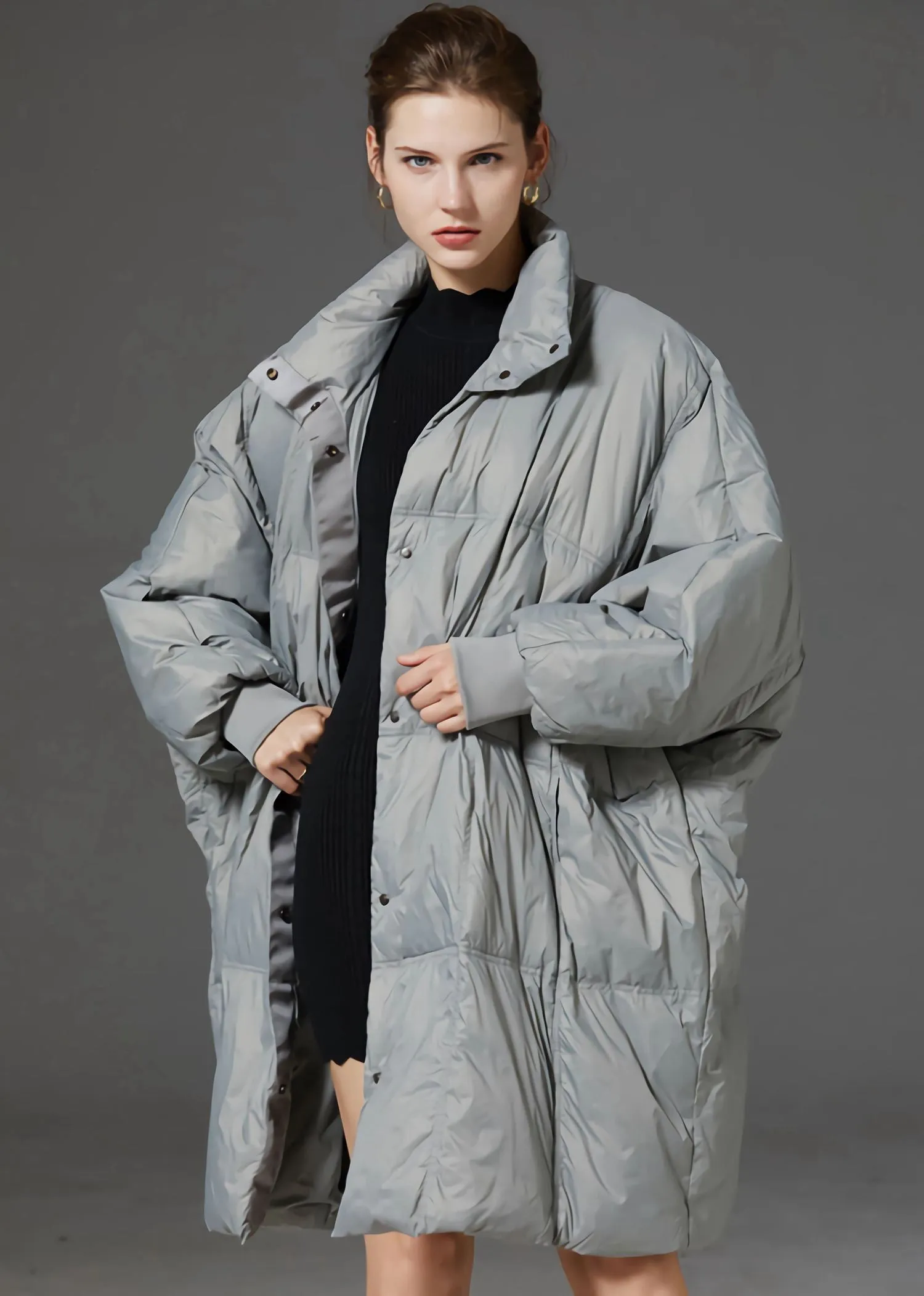 Oversize Stand Collar Down Puffer Coat