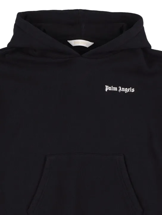 Palm Angels   Logo print cotton sweatshirt hoodie 