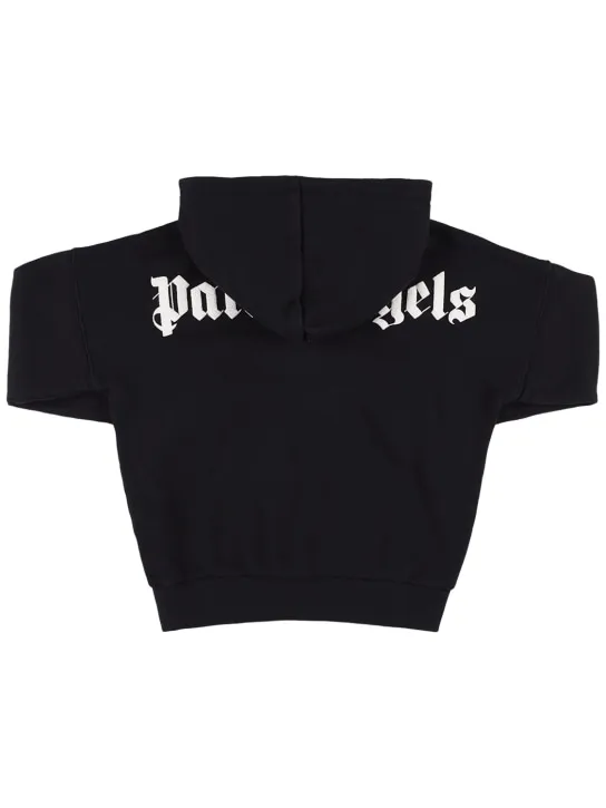 Palm Angels   Logo print cotton sweatshirt hoodie 