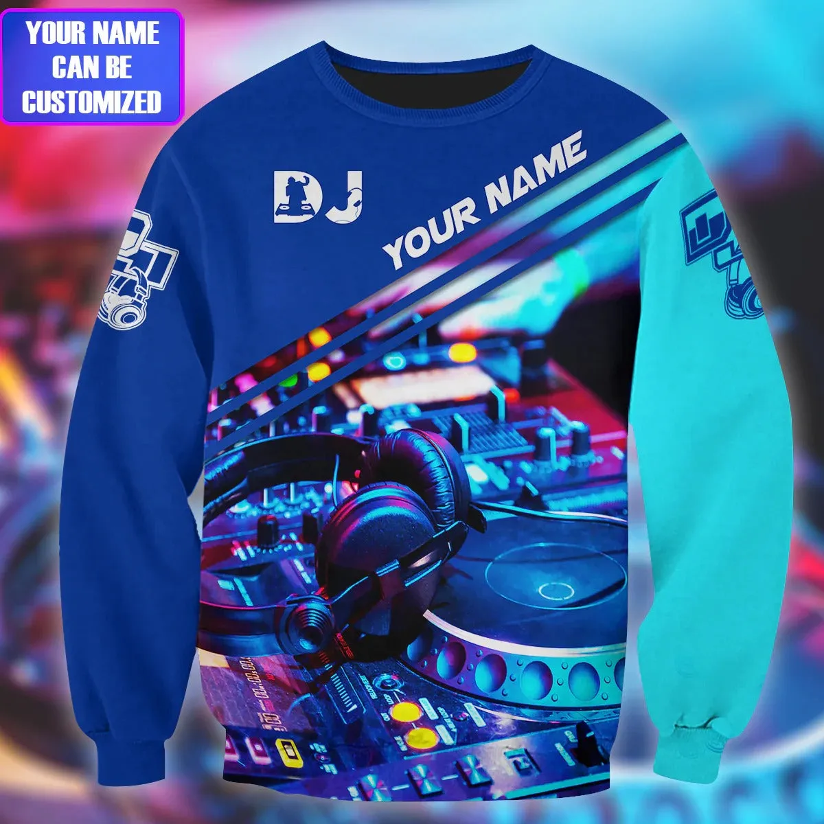 Personalized 3D All Over Printed DJ Hoodie, DJ Clothing Custom, Disc Jockey Sweater, DJ Shirts