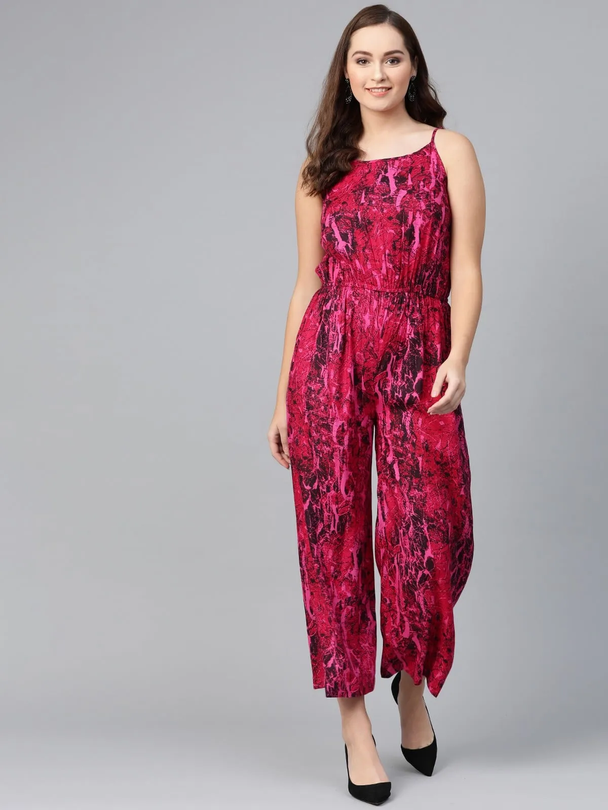 Printed Strappy Jumpsuit