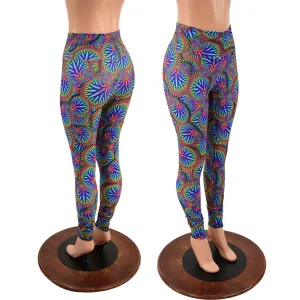 Radioactive Print High Waist Leggings