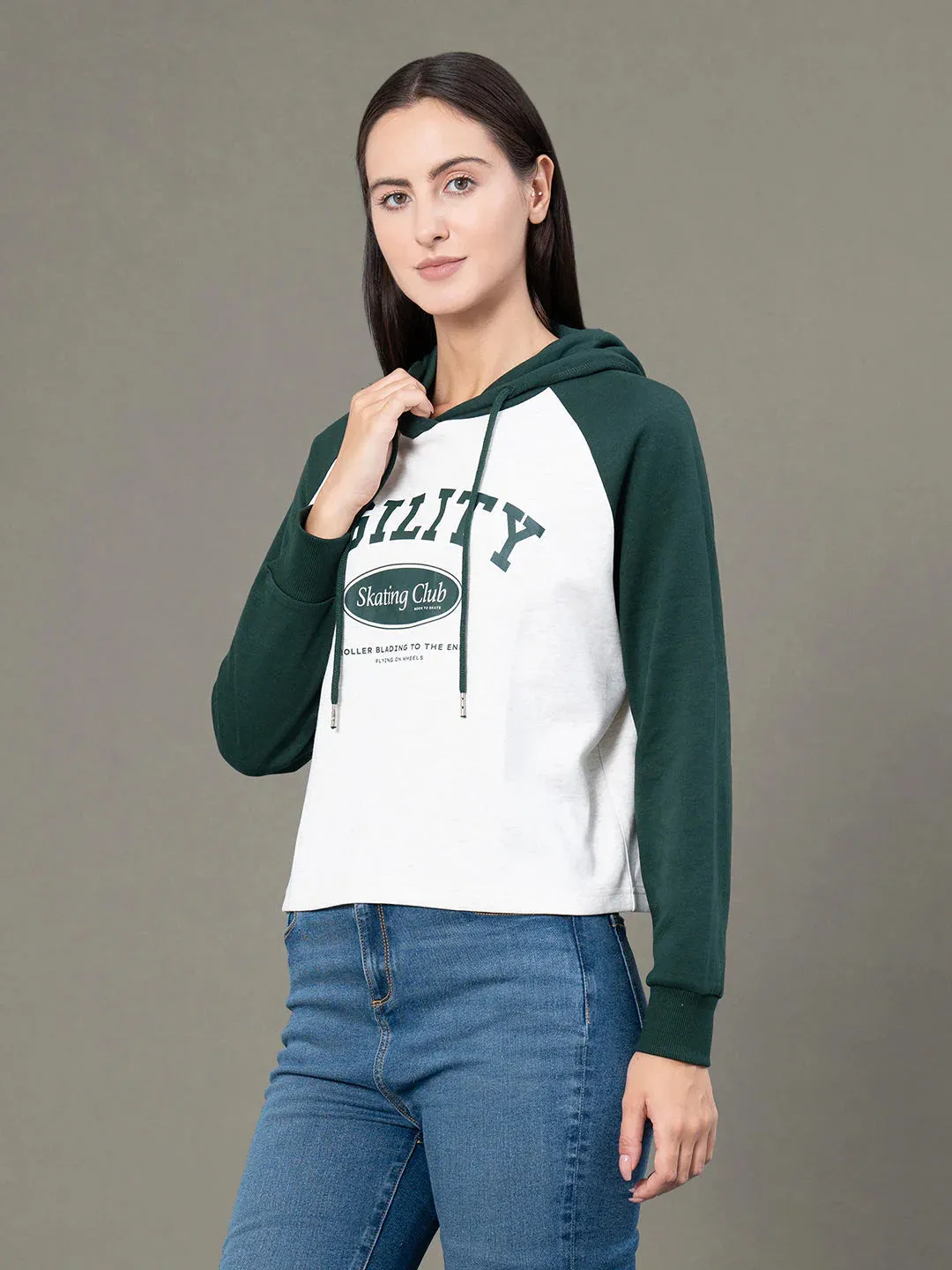 RedTape Raglan Sleeves Hoodie for Women | Everyday Comfort and Warmth | Your Go To Hoodie