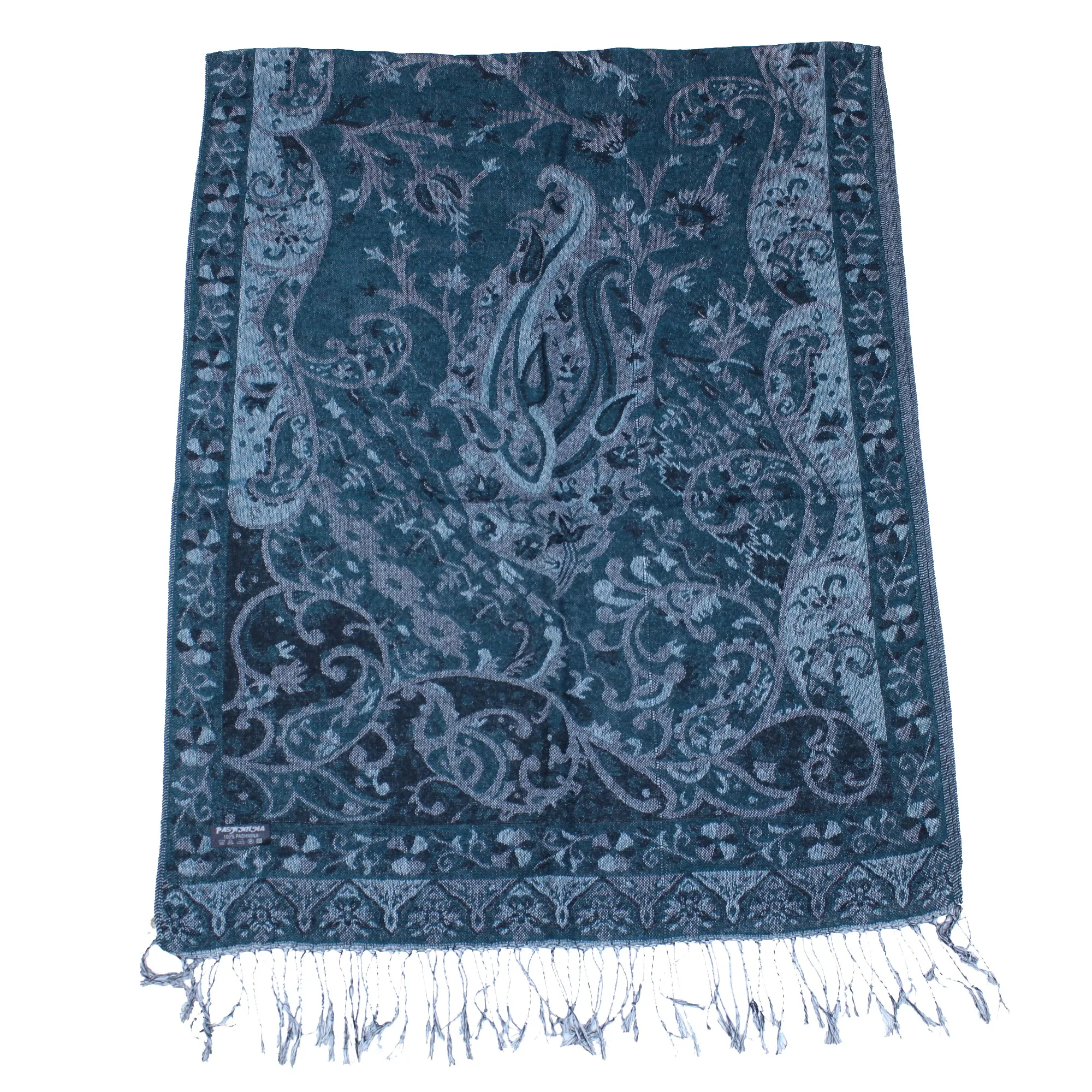 Reversible Paisley Print Pashmina with Tassels