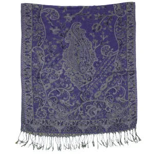 Reversible Paisley Print Pashmina with Tassels